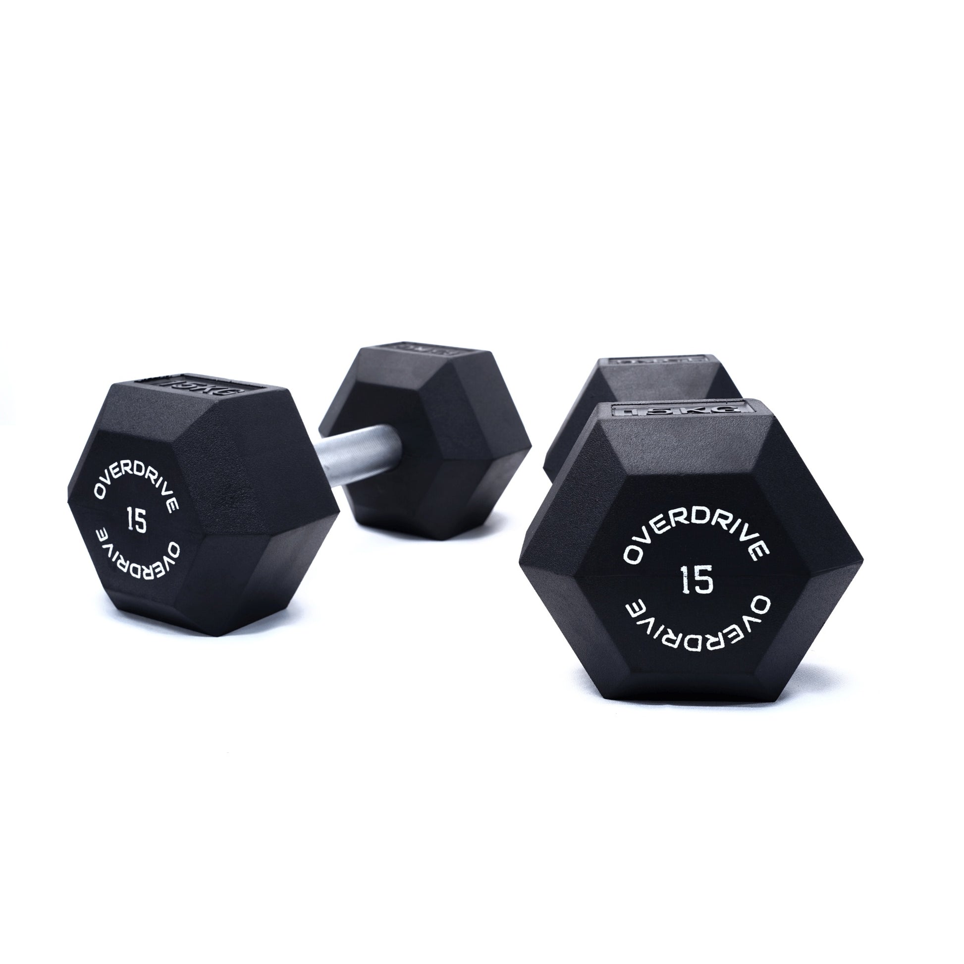 Overdrive Rubber Hex Dumbells