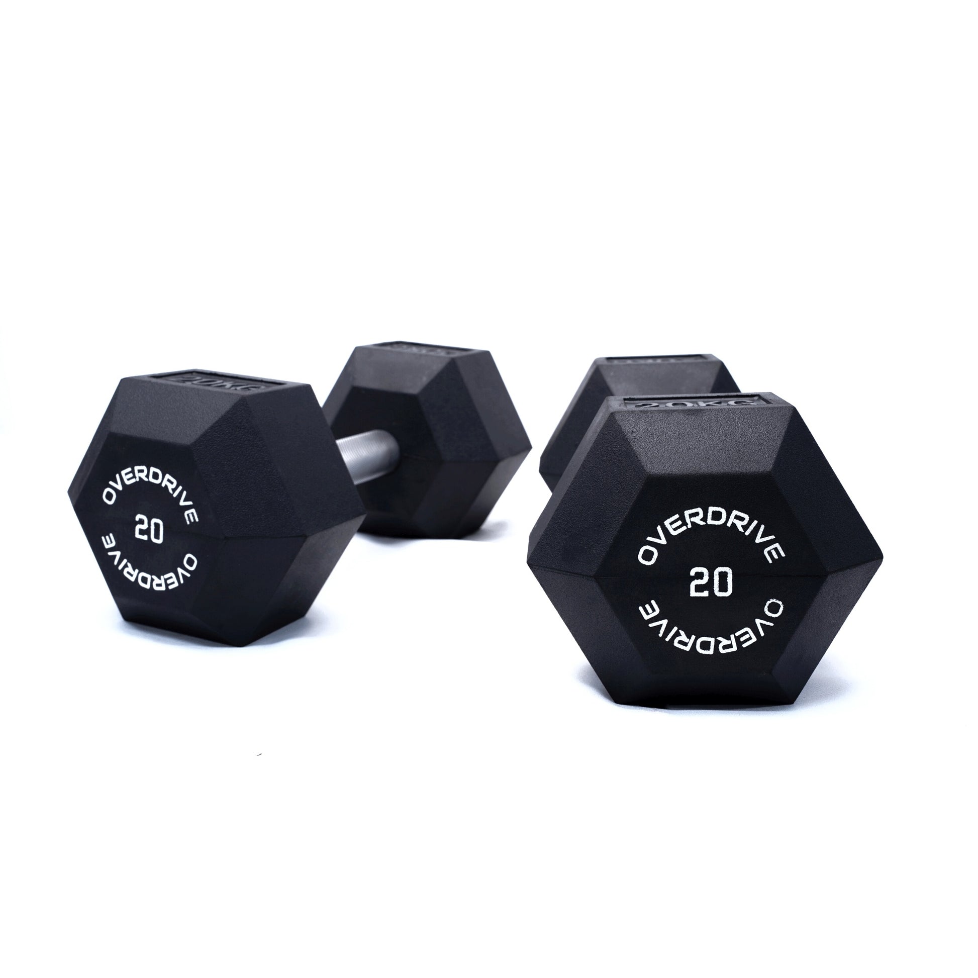 Overdrive Rubber Hex Dumbells