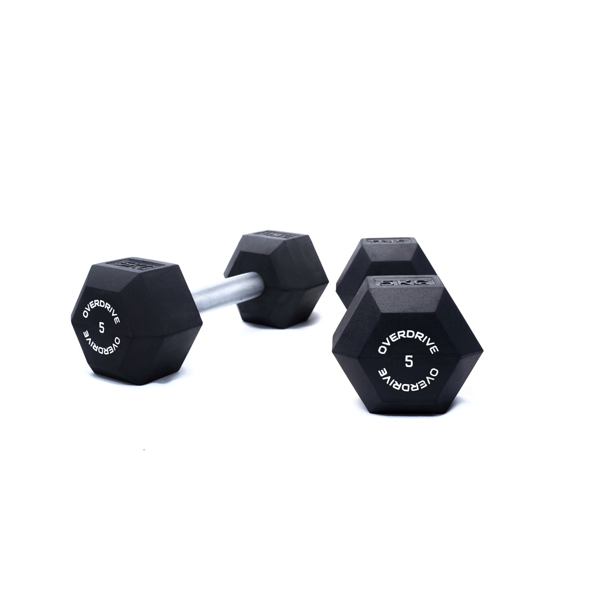 Overdrive Rubber Hex Dumbells