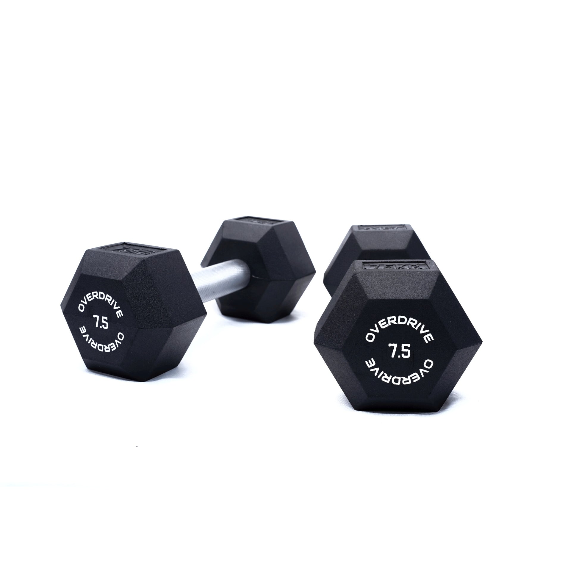 Overdrive Rubber Hex Dumbells